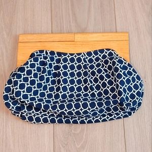 Old Navy Clutch With Wooden Handle